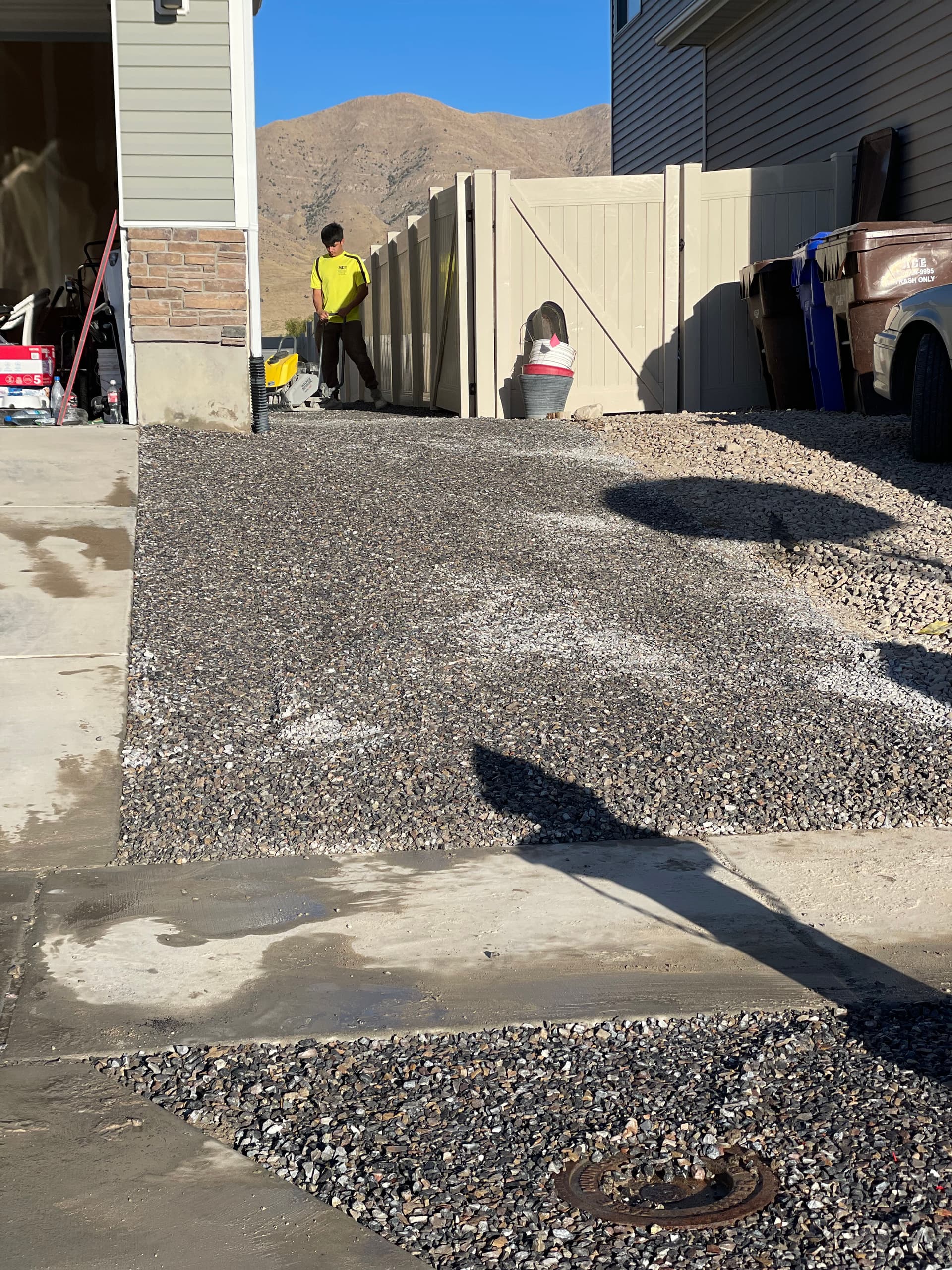 Gallery photos for Gravel Driveway + Side Yard Installation Project in Eagle Mountain: Image #1