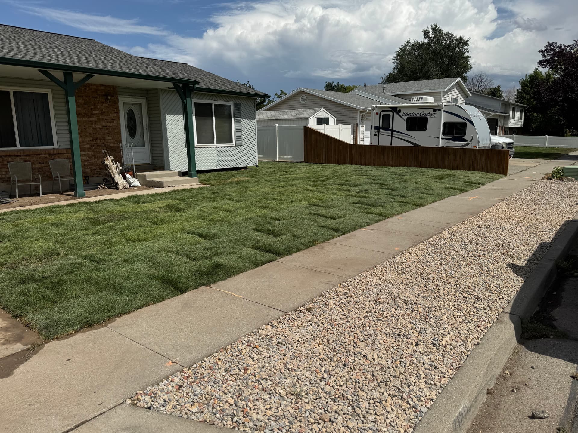 Gallery photos for Full Front Yard Install With Sod Irrigation and Gravel in West Valley City: Image #3