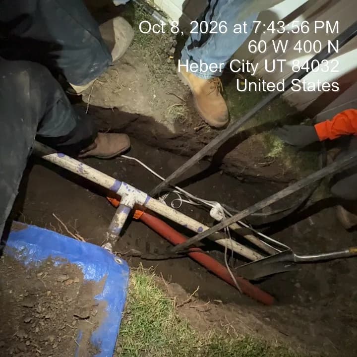 Comcast Utility Excavation Work in Heber City