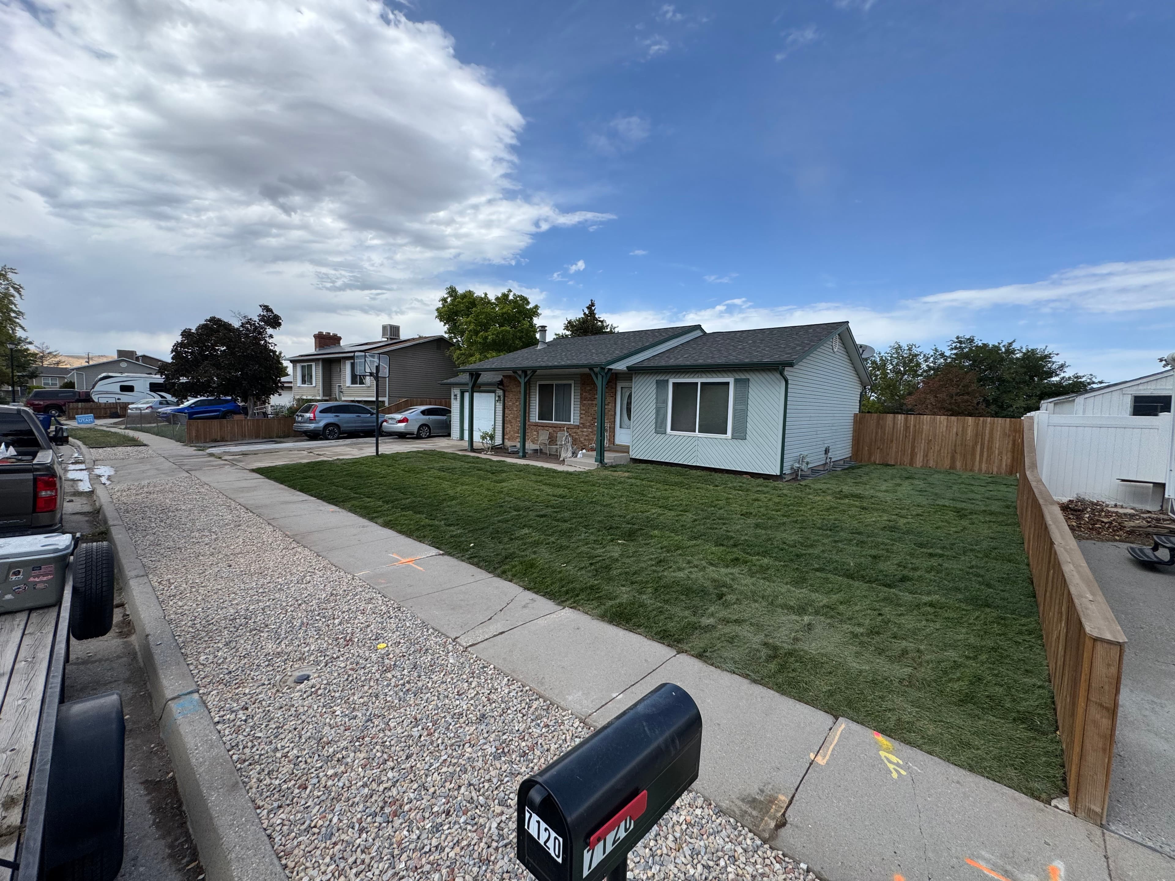 Project Full Front Yard Install With Sod Irrigation and Gravel in West Valley City image