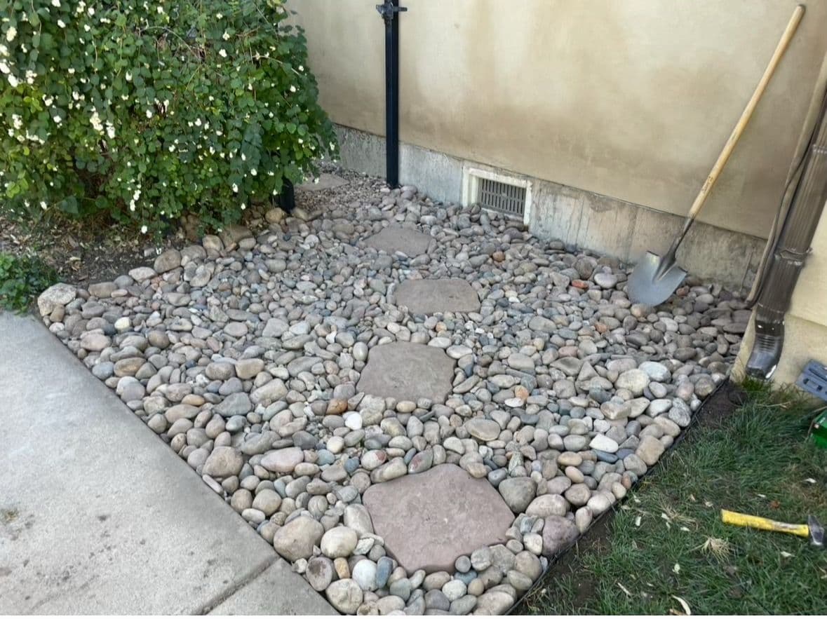 Project Grassy Area Transformed into Elegant Rock Garden image