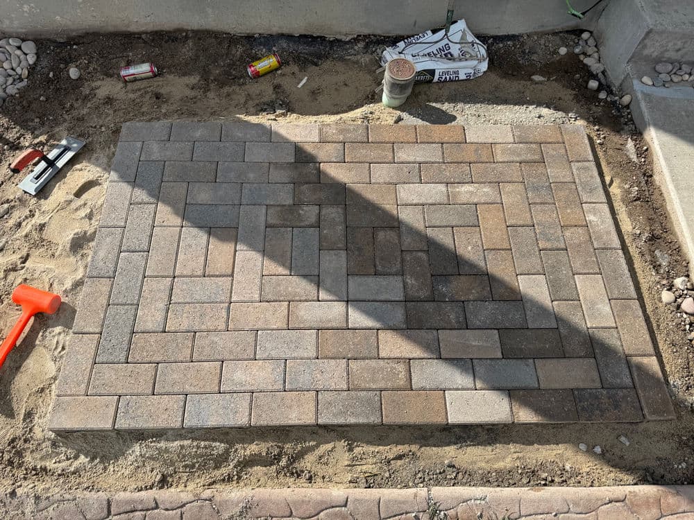 Elegant Brick Patio and Garden Bed Makeover