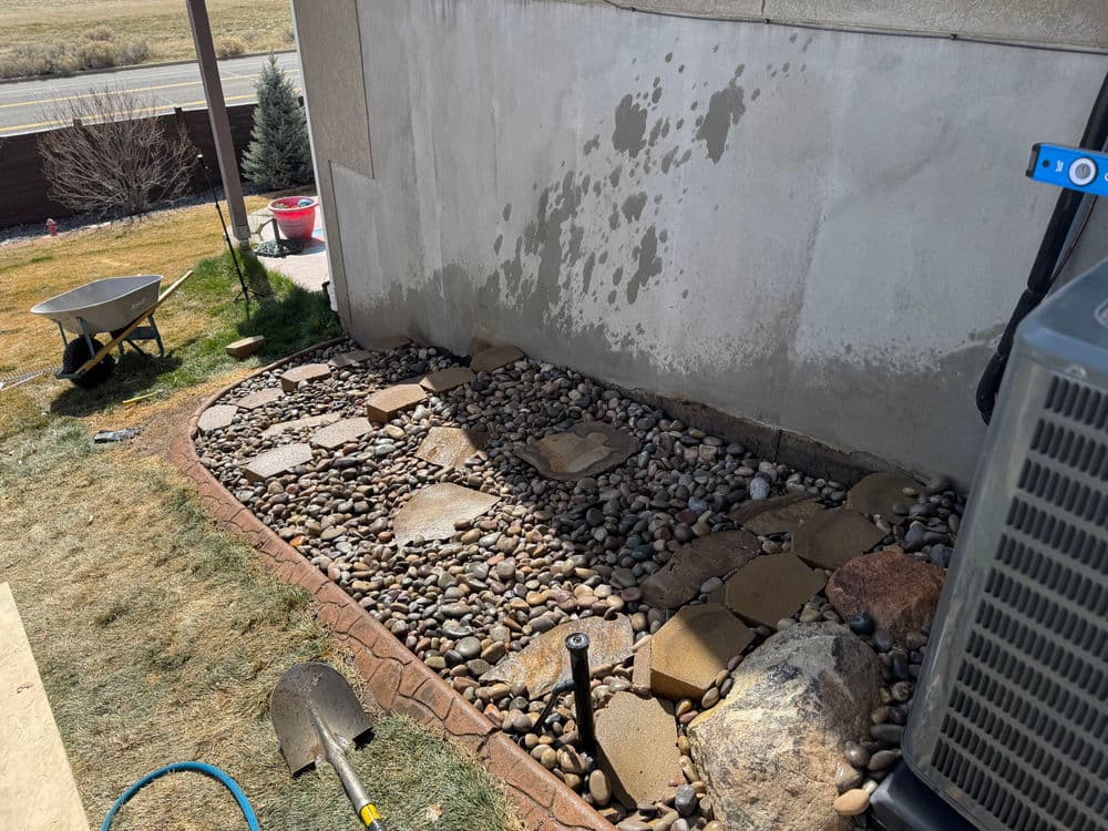 Gallery photos for Steep Grade Garden Bed Gets Retaining Wall Tiers and River Rock: Image #6