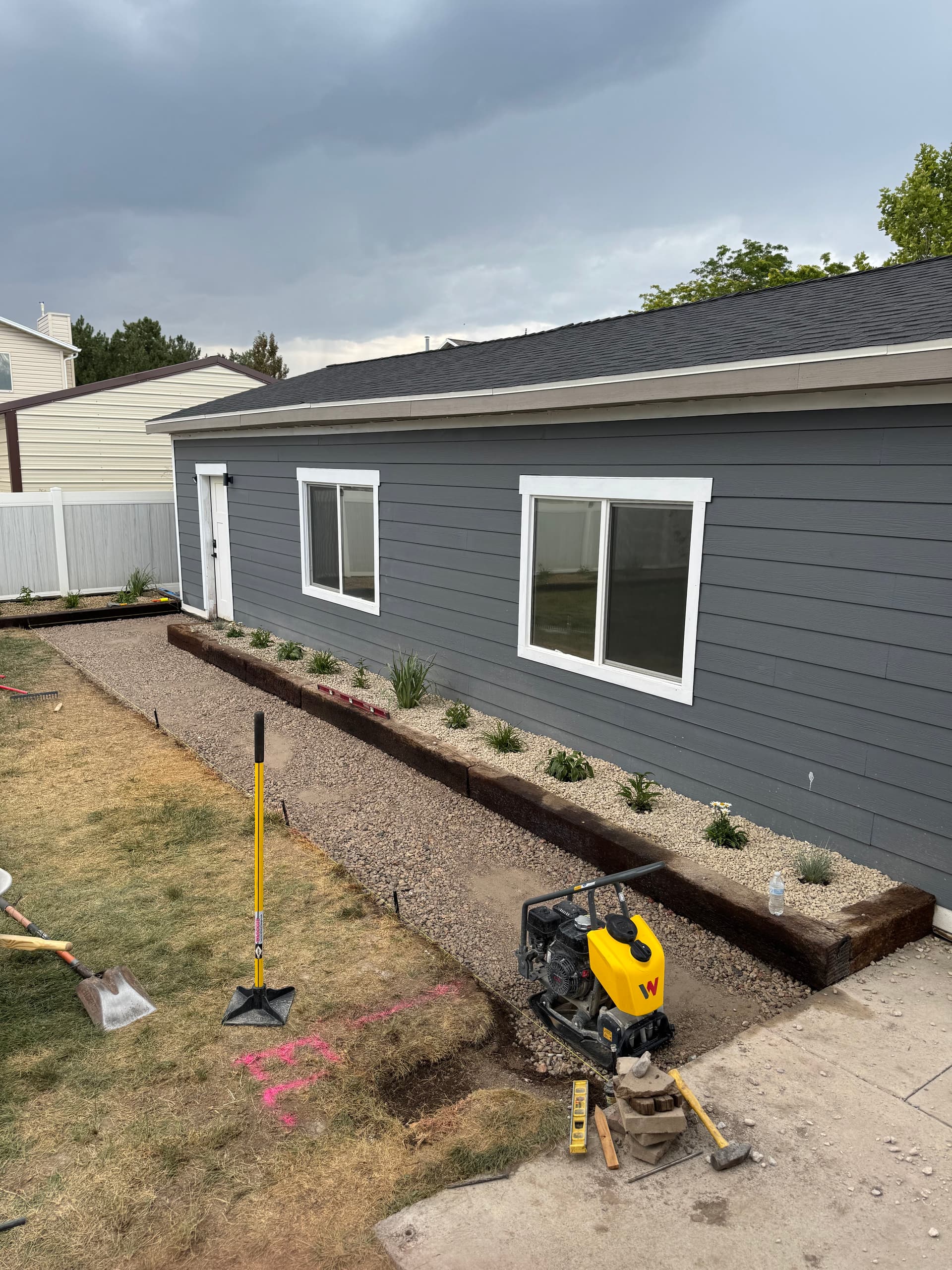 Gallery photos for Storm Mountain Flagstone Walkway and Railroad Tie Garden Beds: Image #7