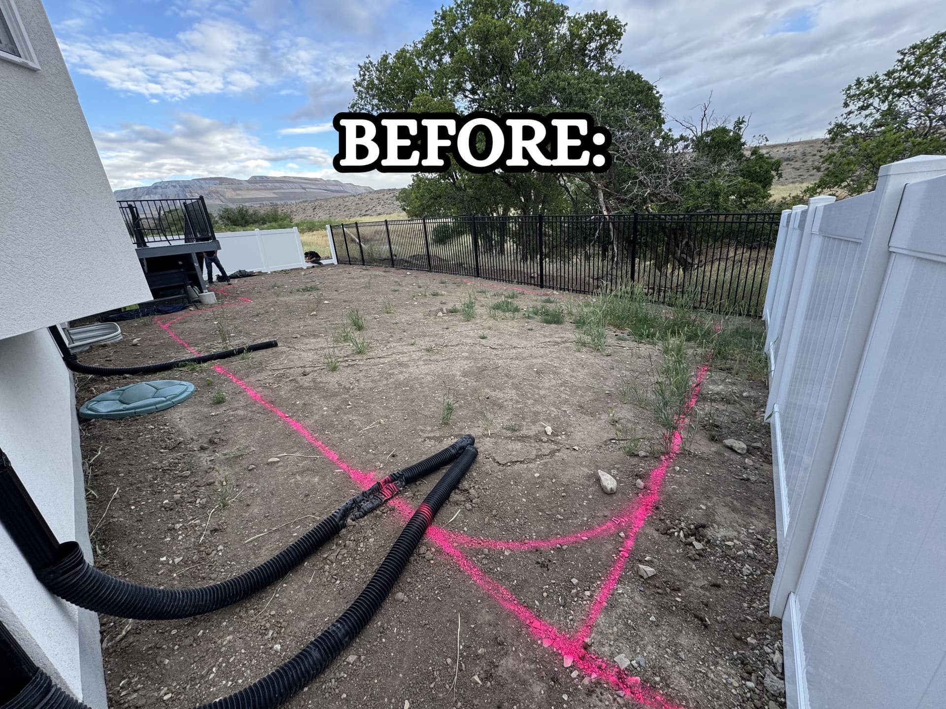 Gallery photos for Herriman Backyard Goes From Bare Dirt to Fresh Sod and Sprinklers: Image #6