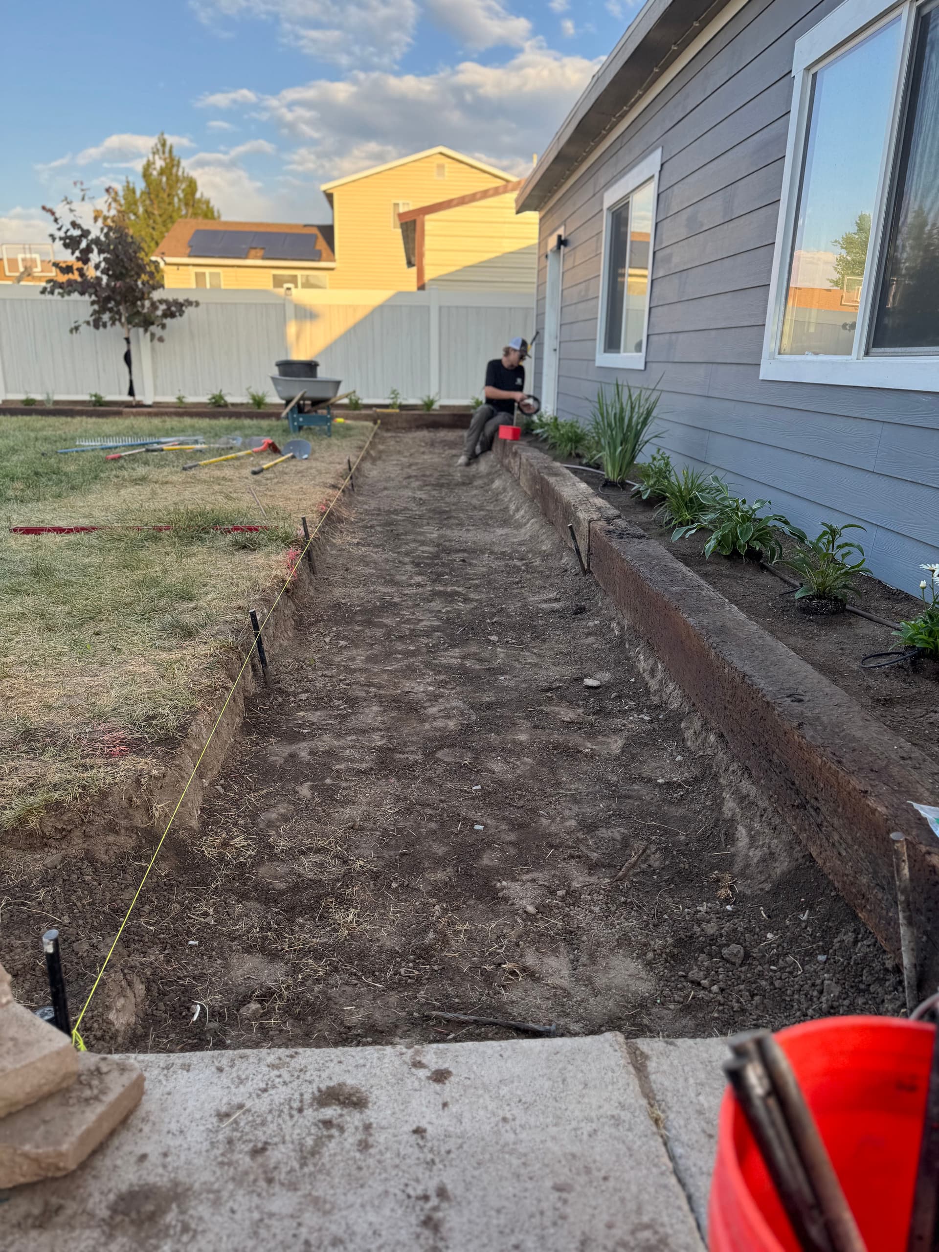 Gallery photos for Storm Mountain Flagstone Walkway and Railroad Tie Garden Beds: Image #9