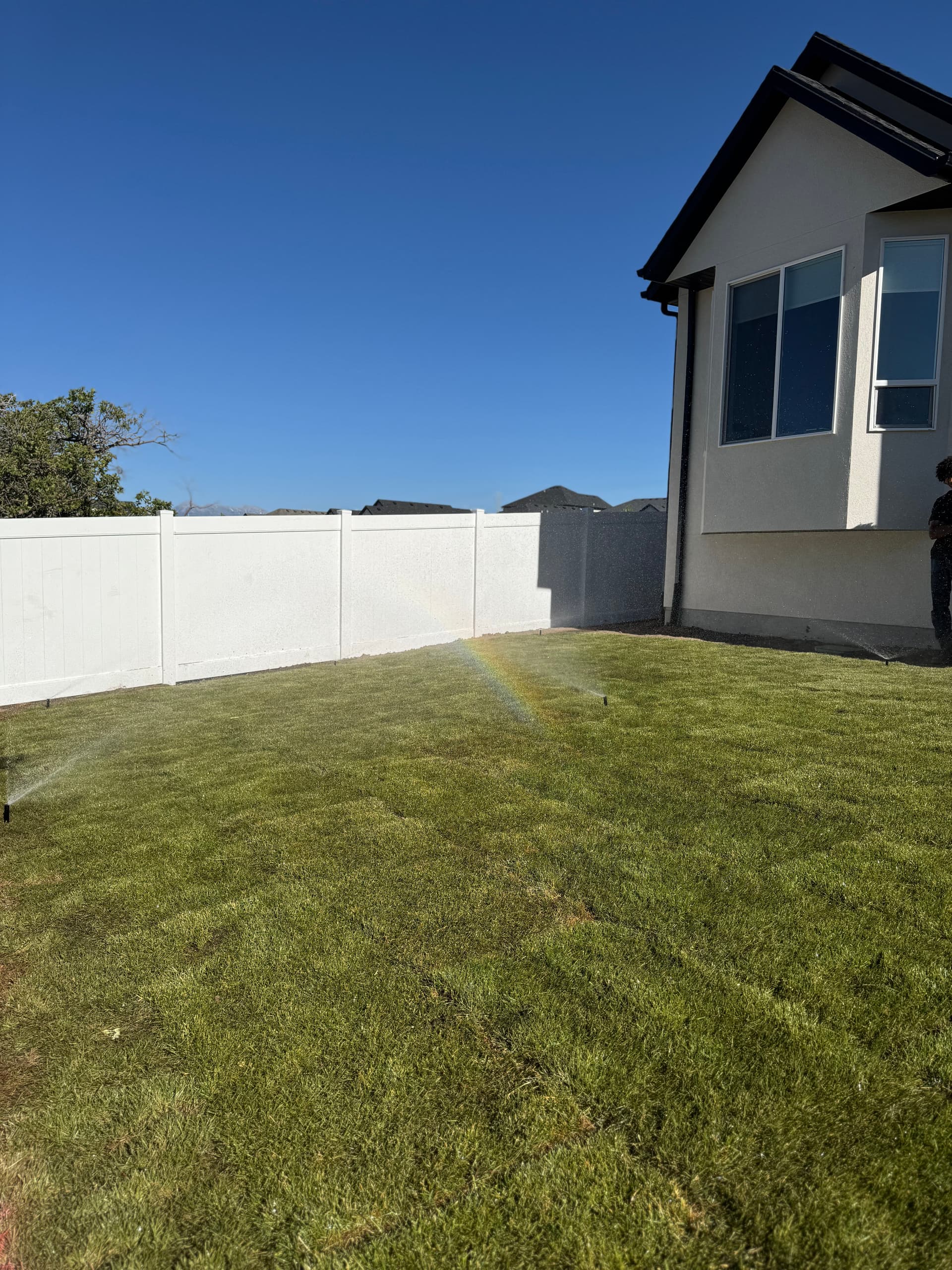 Gallery photos for Herriman Backyard Goes From Bare Dirt to Fresh Sod and Sprinklers: Image #5