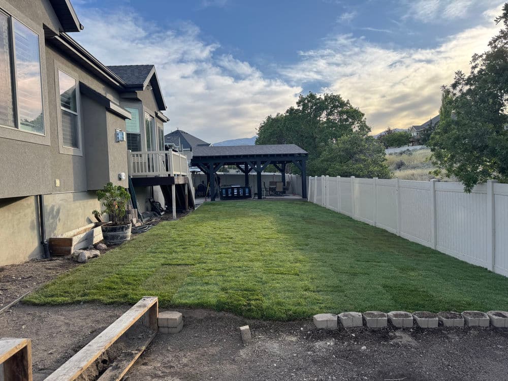 Gallery photos for Full Backyard Overhaul - New Sprinklers, Grading, and Sod in Herriman: Image #6