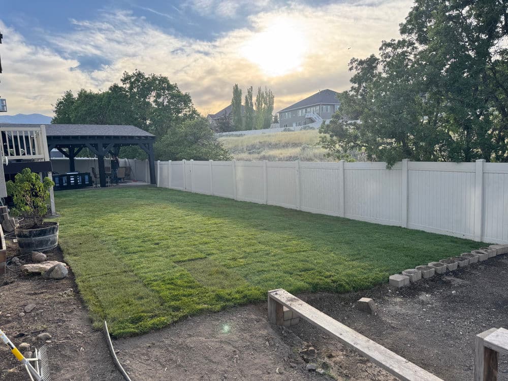 Full Backyard Overhaul - New Sprinklers, Grading, and Sod in Herriman image