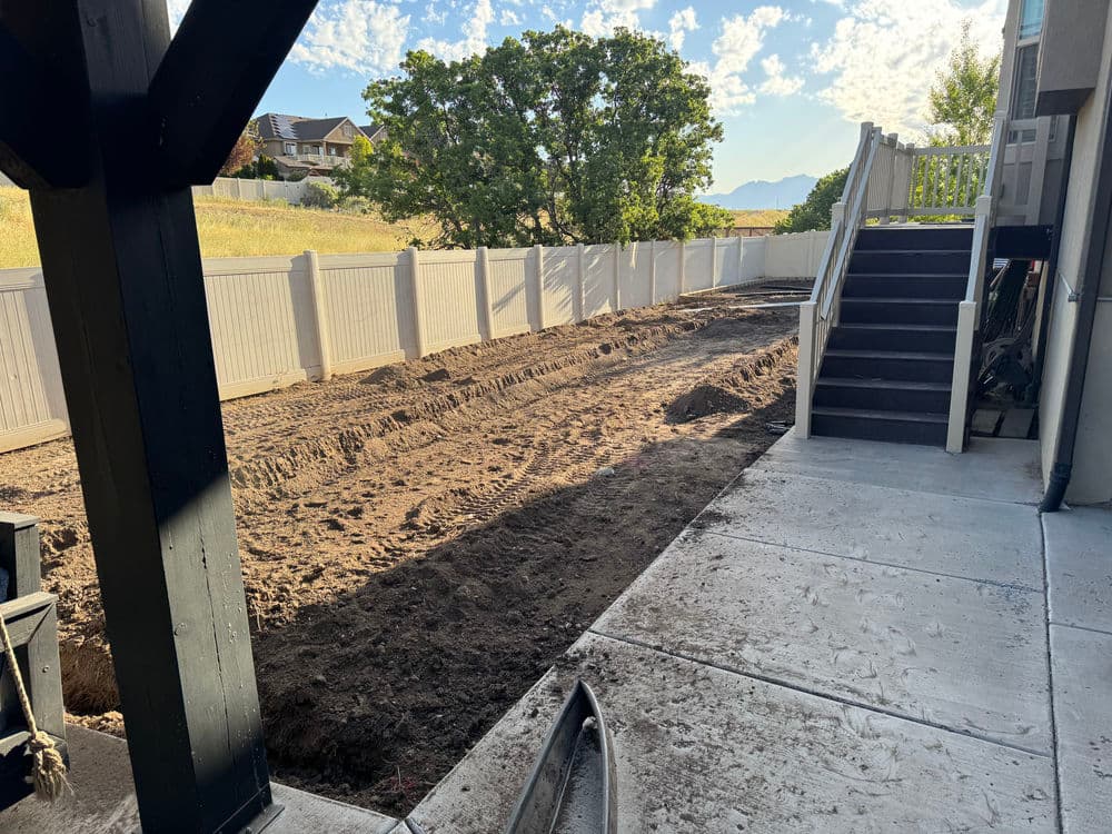 Gallery photos for Full Backyard Overhaul - New Sprinklers, Grading, and Sod in Herriman: Image #2